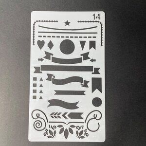 Reusable Art Planner Stencil Lines Banners Checklist Boxes Flags Boarders mq Mix